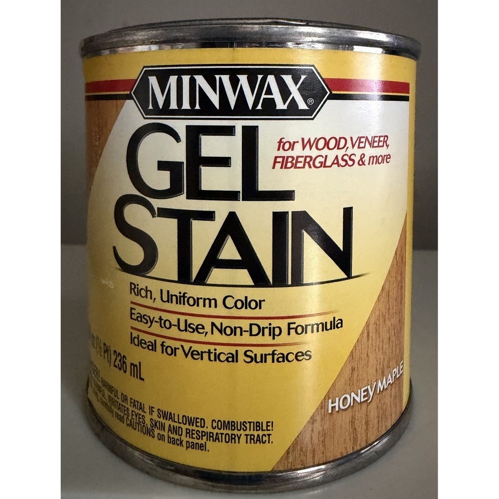 Minwax Gel Stain Honey Maple Color 1/2 Pint, 16 Fl Oz - NEW - DISCONTINUED